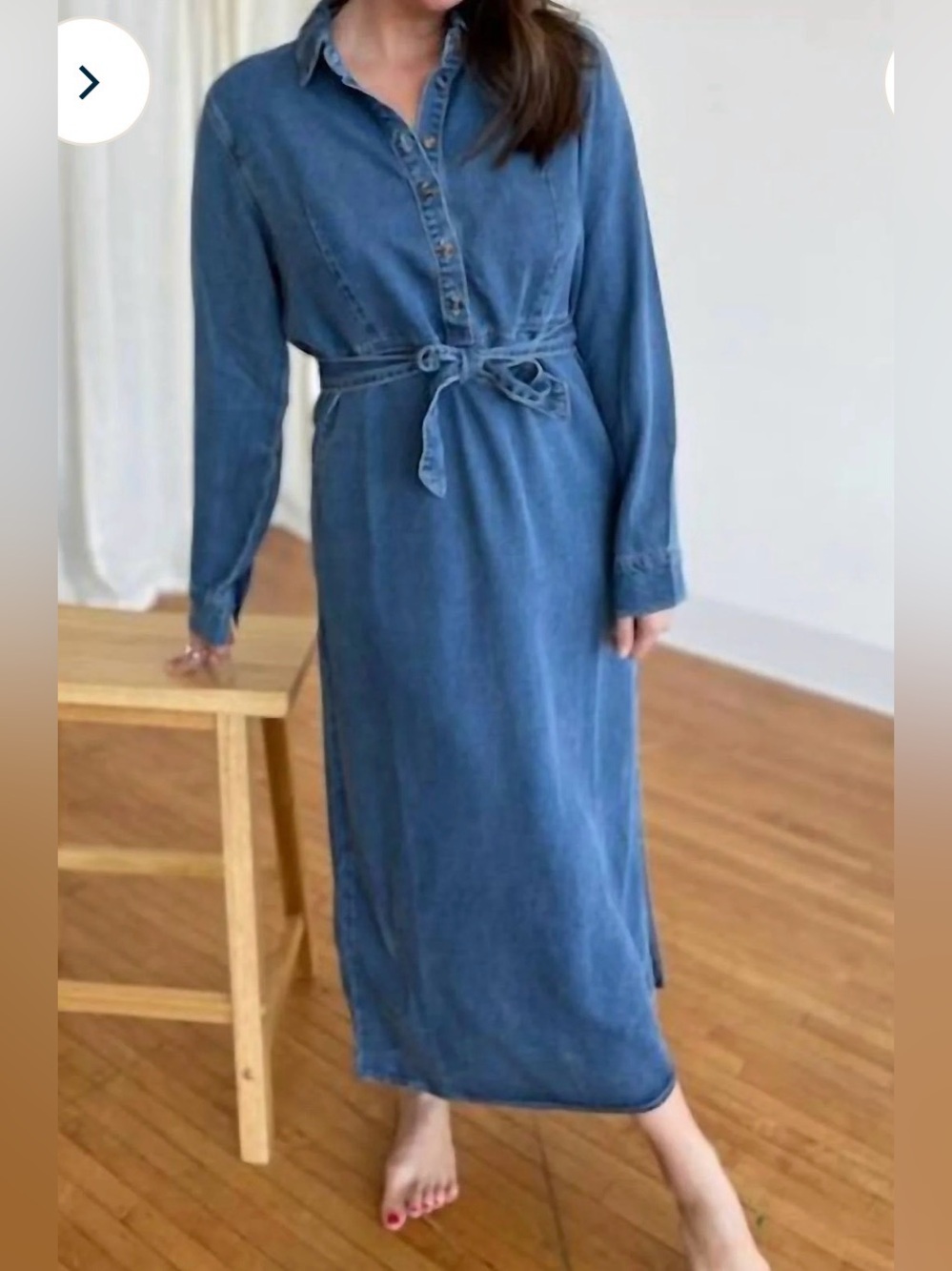 NWT Coco&Carmen Denim Maxi Tilly dress size L/XL